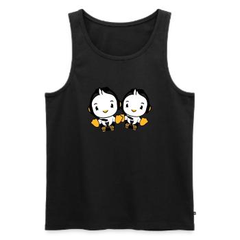 2 Ducks Gamer Gaming Controller Headset Console - Men's Premium Organic Tank Top - black - Front - Michal (187cm)