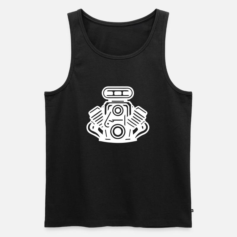 Motor Auto Symbol Tuning - Männer Premium Bio Tank Top - Schwarz