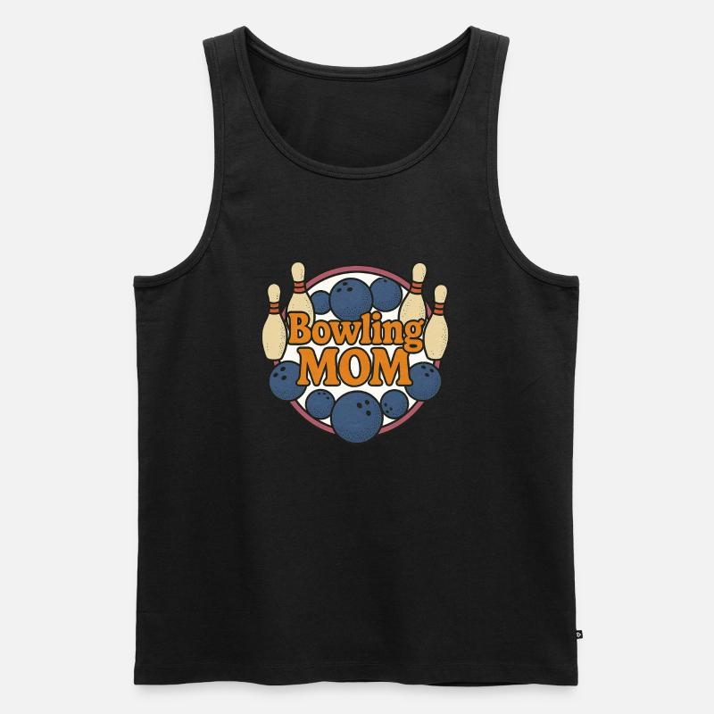 Bowling Mama - Männer Premium Bio Tank Top - Schwarz
