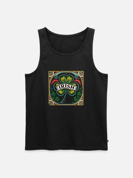 Retro-Irisch - Männer Premium Bio Tank Top - Schwarz