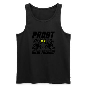 Prost Mein Freund Bier - Männer Premium Bio Tank Top - Schwarz - Vorne - Michal (187cm)