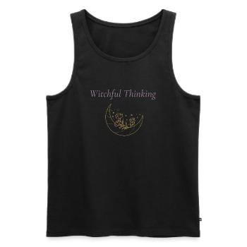 Chemise Witchful Thinking – T-shirt féminin Witchy Soft - Débardeur bio Premium Homme - noir - Devant - Michal (187cm)