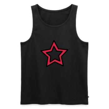 Kleiner Stern - Männer Premium Bio Tank Top - Schwarz - Vorne - Michal (187cm)
