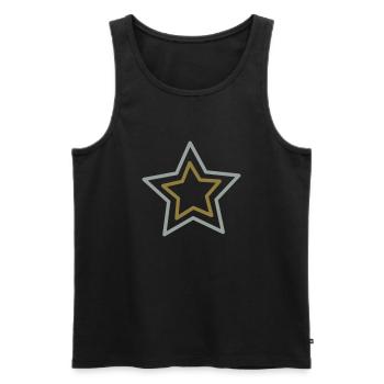 Kleine Sterne - Männer Premium Bio Tank Top - Schwarz - Vorne - Michal (187cm)