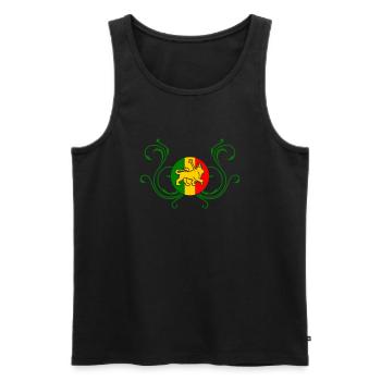 lion_of_judah_jamaica_v2c_3c - Men's Premium Organic Tank Top - black - Front - AI Model Male 178 light (178cm)