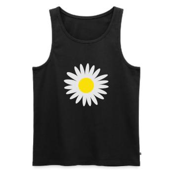 Fleur, fleurs, rose - Débardeur bio Premium Homme - noir - Devant - AI Model Male 178 light (178cm)