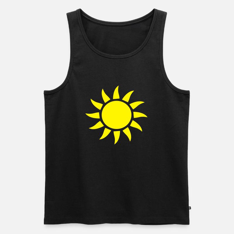 Sonnenshirt - Männer Premium Bio Tank Top - Schwarz