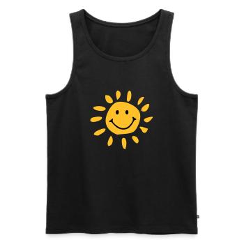 Sonne - Männer Premium Bio Tank Top - Schwarz - Vorne - Michal (187cm)