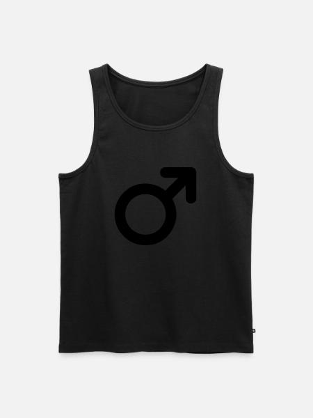 male symbol - Men's Premium Organic Tank Top - black