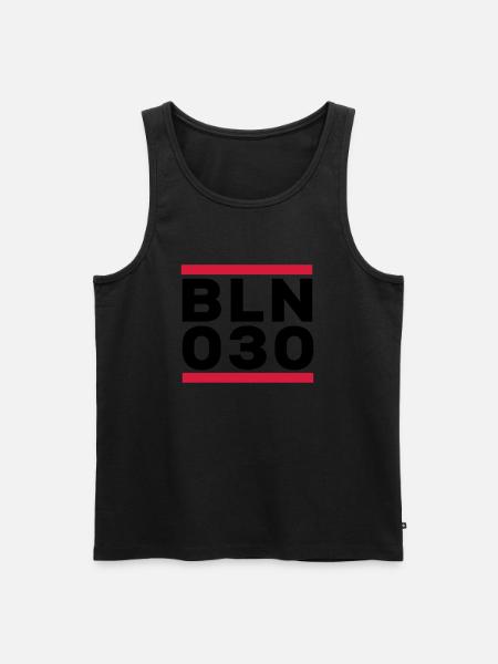 Berlin 030 - Männer Premium Bio Tank Top - Schwarz