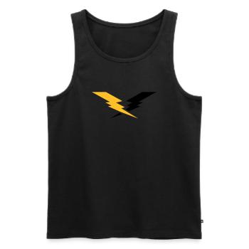 Lightning - Men's Premium Organic Tank Top - black - Front - AI Model Male 178 light (178cm)