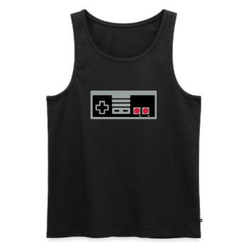 Super Retro Controller - Männer Premium Bio Tank Top - Schwarz - Vorne - AI Model Male 178 light (178cm)