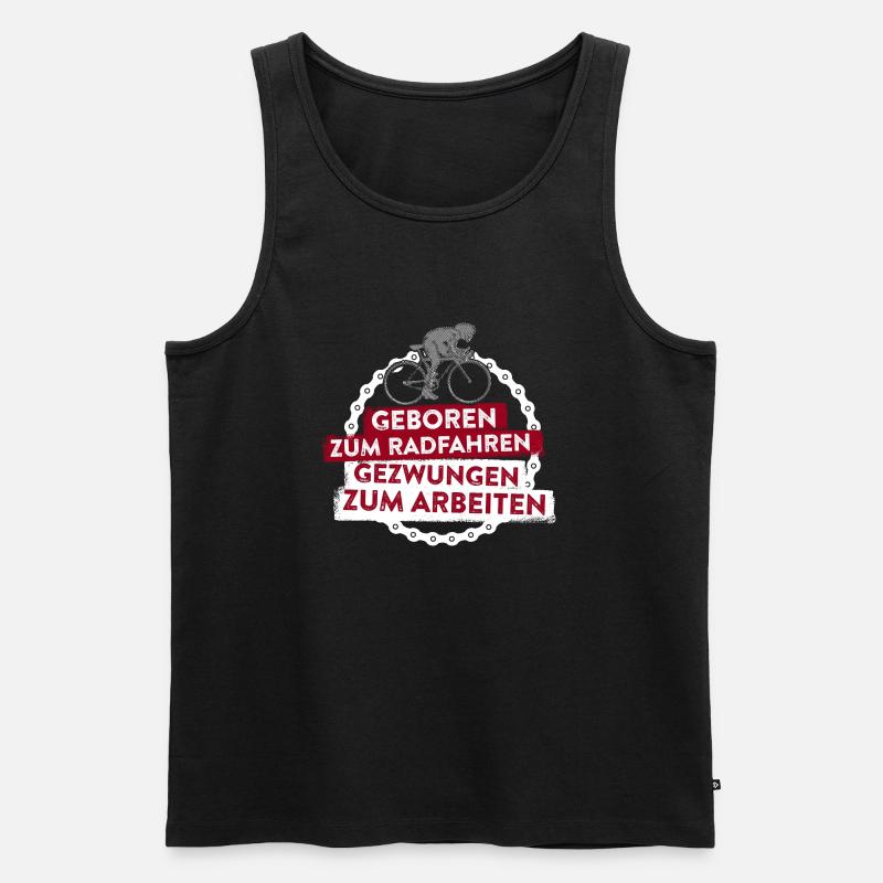 Fahrradfahren Arbeiten - Männer Premium Bio Tank Top - Schwarz