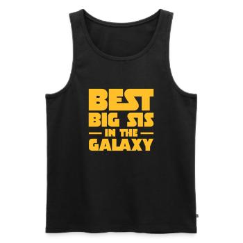 Best Big Sis In The Galaxy - Men's Premium Organic Tank Top - black - Front - AI Model Male 178 light (178cm)