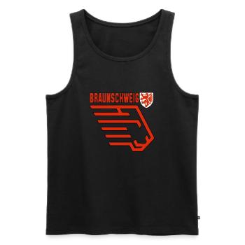 Braunschweig - Männer Premium Bio Tank Top - Schwarz - Vorne - AI Model Male 178 light (178cm)