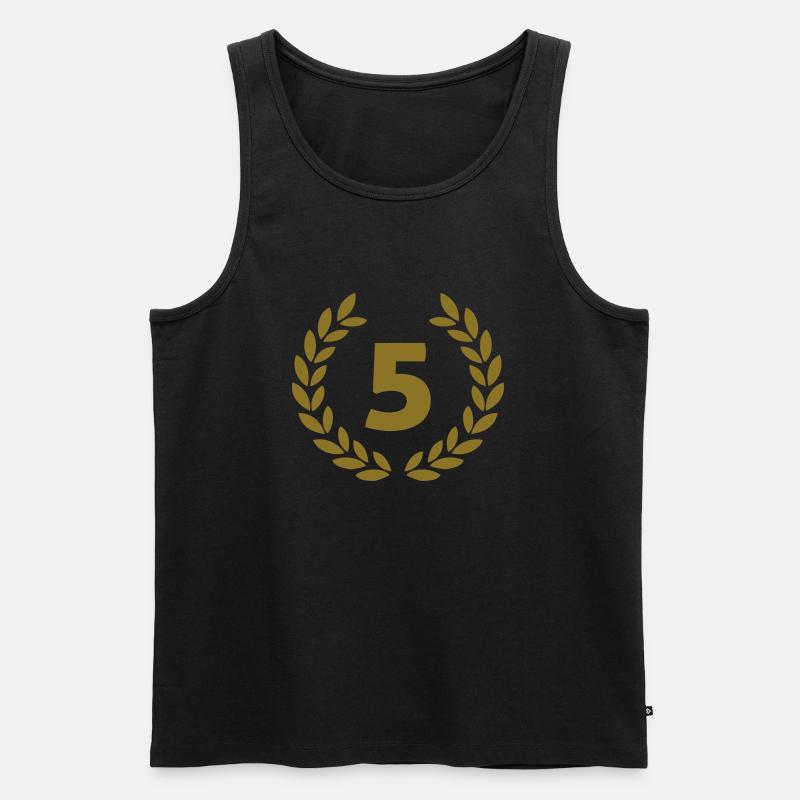 5 - Männer Premium Bio Tank Top - Schwarz