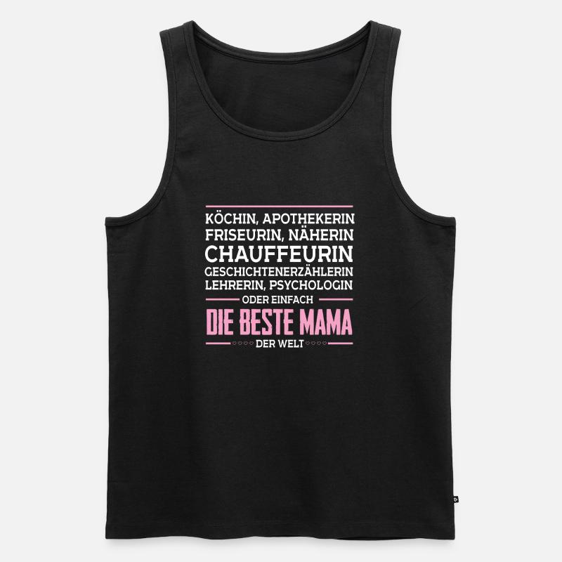 Die beste Mama der Welt - Männer Premium Bio Tank Top - Schwarz