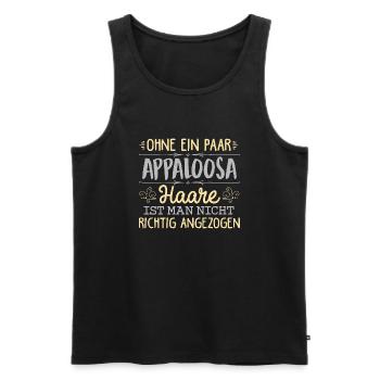 APPALOOSA Haare gehören dazu - Männer Premium Bio Tank Top - Schwarz - Vorne - Michal (187cm)