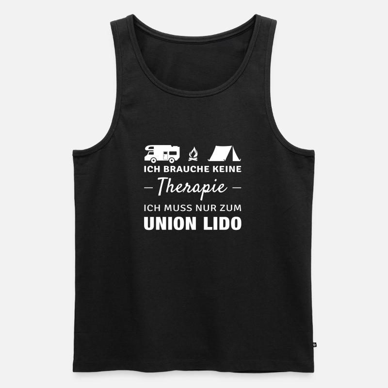 Camping Union Lido - Männer Premium Bio Tank Top - Schwarz