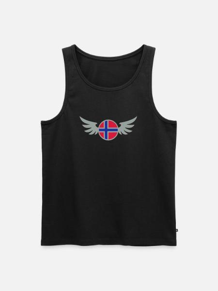 Football Emblem (wings, Norway) - Men's Premium Organic Tank Top - black