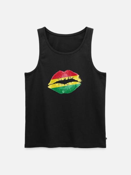 Kiss (Bolivia) - Men's Premium Organic Tank Top - black