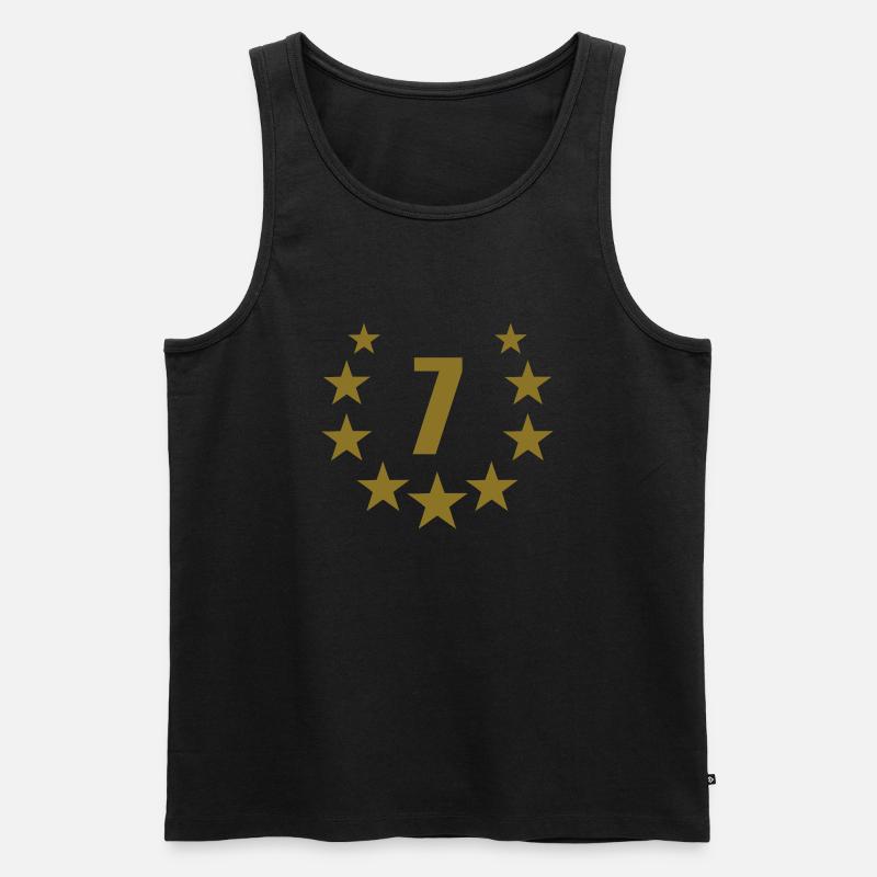 7 deluxe - Männer Premium Bio Tank Top - Schwarz