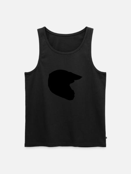 motocross helm - Männer Premium Bio Tank Top - Schwarz