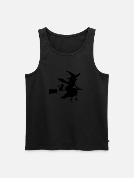 Sorcière et Chat - Débardeur bio Premium Homme - noir