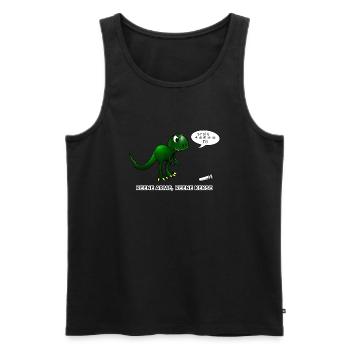 T-Rex D5 - Männer Premium Bio Tank Top - Schwarz - Vorne - AI Model Male 178 light (178cm)