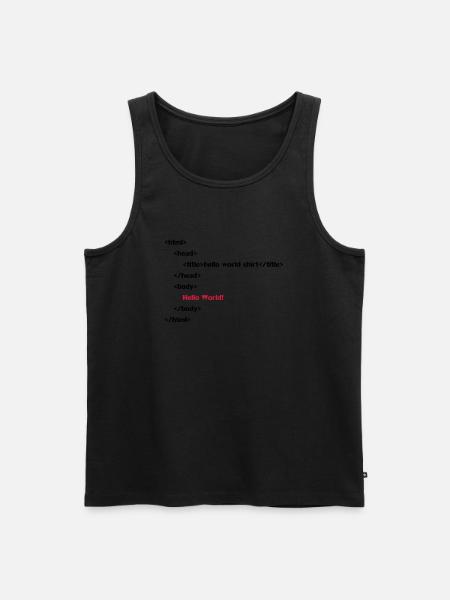 hello_world - Men's Premium Organic Tank Top - black