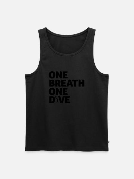 One Breath One Dive IV Apnoetaucher Freediving - Männer Premium Bio Tank Top - Schwarz