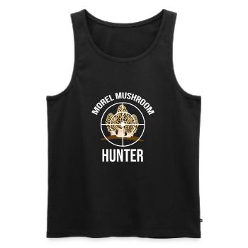 Funny Mushroom Morel Mushroom Hunter Gift - Men's Premium Organic Tank Top - black - Front - Michal (187cm)