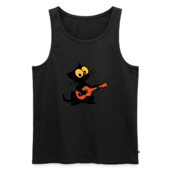Georgie makes music - Men's Premium Organic Tank Top - black - Front - AI Model Male 178 light (178cm)