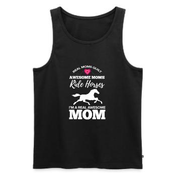 Real Moms Quilt Awesome Moms Ride Horses Quilting - Men's Premium Organic Tank Top - black - Front - Michal (187cm)