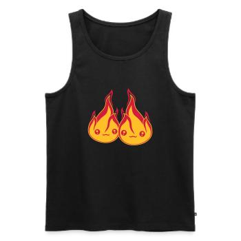 team 2 freunde paar liebe paerchen verliebt gesich - Männer Premium Bio Tank Top - Schwarz - Vorne - Michal (187cm)
