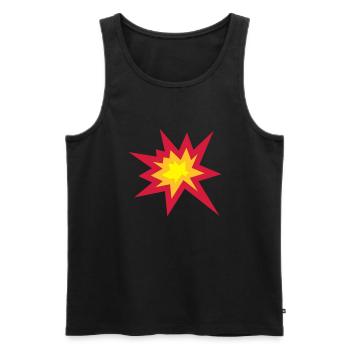 Explosion - Men's Premium Organic Tank Top - black - Front - AI Model Male 178 light (178cm)