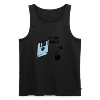 Ich bin dein Vater - Männer Premium Bio Tank Top - Schwarz - Vorne - AI Model Male 178 light (178cm)