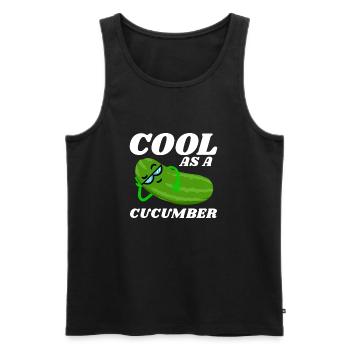 Gurke Vegan Sour schwangeres Geschenk - Männer Premium Bio Tank Top - Schwarz - Vorne - AI Model Male 178 light (178cm)