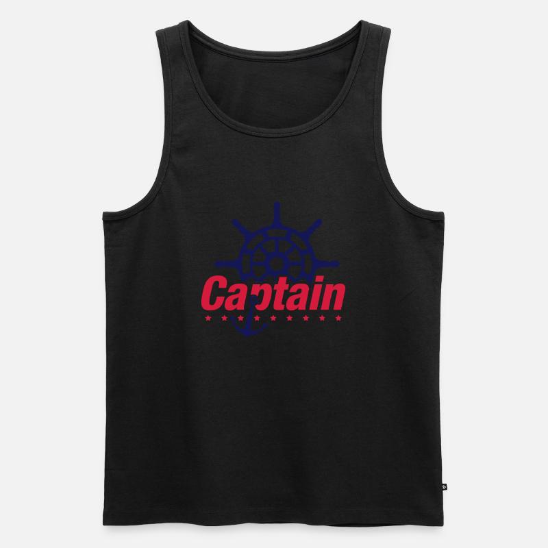 captain_tk2 - Männer Premium Bio Tank Top - Schwarz