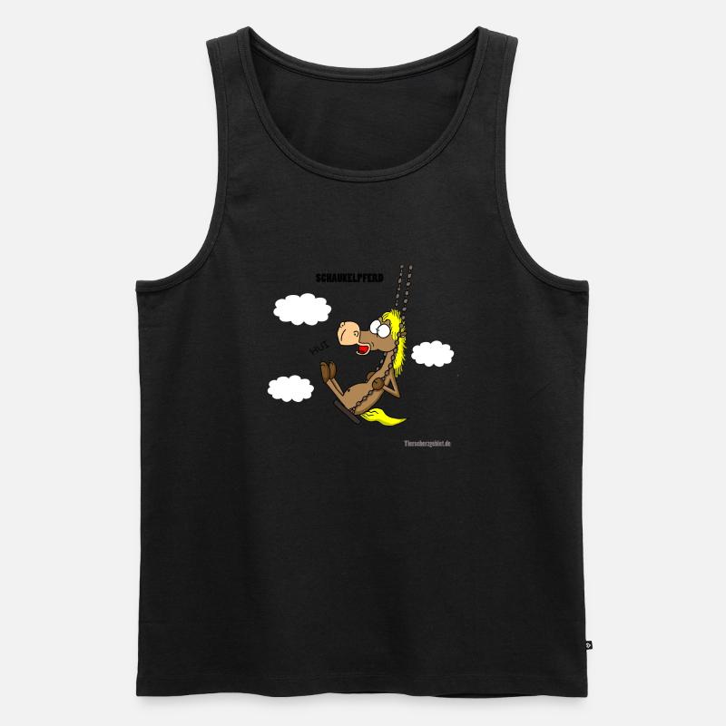 Schaukelpferd - Männer Premium Bio Tank Top - Schwarz