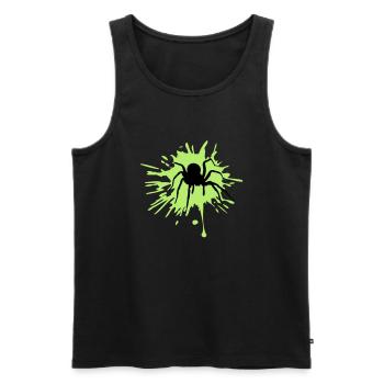 araignée araignée blob graffiti gouttes couleur b - Débardeur bio Premium Homme - noir - Devant - AI Model Male 178 light (178cm)