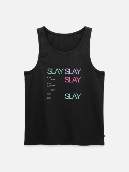 Slay - Men's Premium Organic Tank Top - black