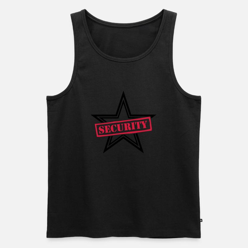 Security Stamp Design - Männer Premium Bio Tank Top - Schwarz