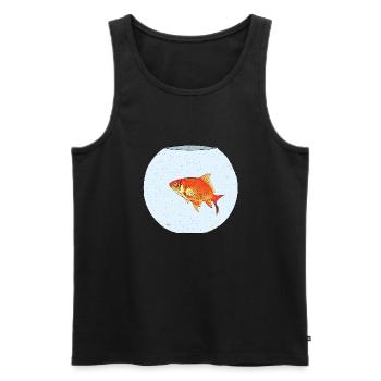 Poisson rouge / Goldfisch - Männer Premium Bio Tank Top - Schwarz - Vorne - AI Model Male 178 light (178cm)