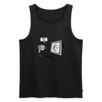 I love you - Débardeur bio Premium Homme - noir - Devant - Michal (187cm)