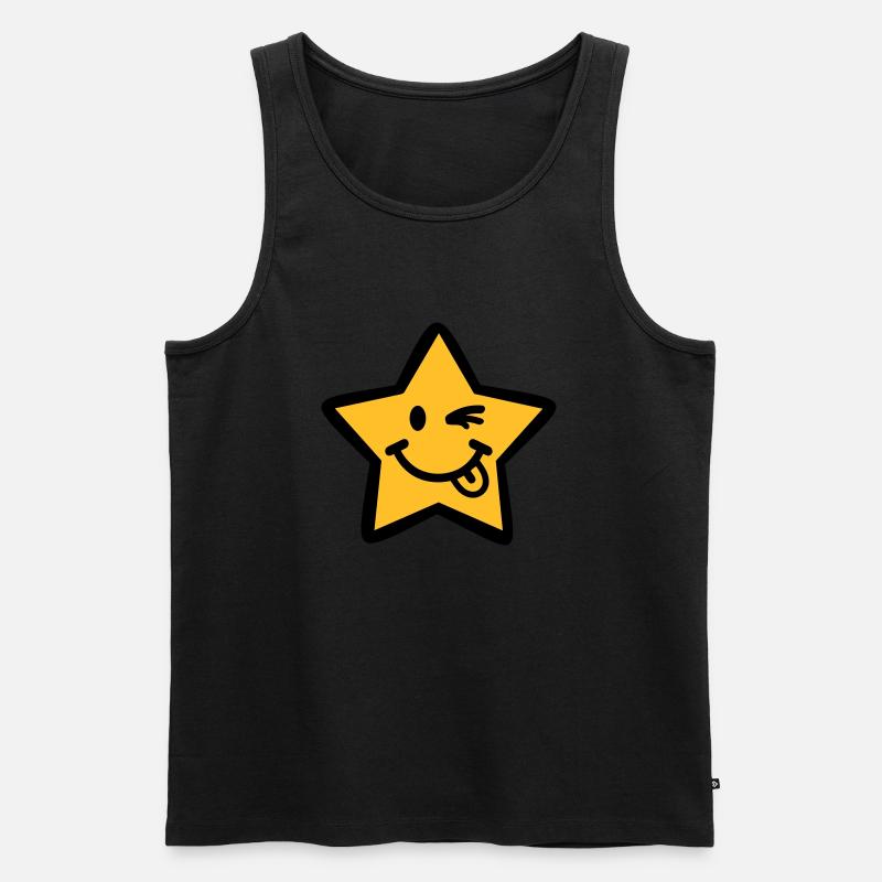 Stern - Männer Premium Bio Tank Top - Schwarz