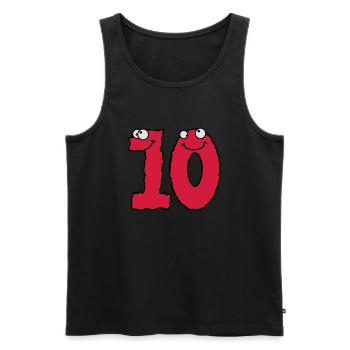 Funny 10 ten comic monsters - Men's Premium Organic Tank Top - black - Front - AI Model Male 178 light (178cm)