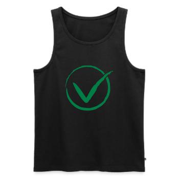 Stroke of the brush hook round - Men's Premium Organic Tank Top - black - Front - AI Model Male 178 light (178cm)