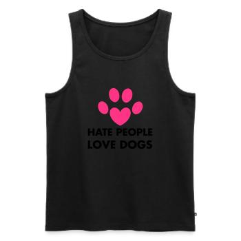 Dogs - Männer Premium Bio Tank Top - Schwarz - Vorne - AI Model Male 178 light (178cm)