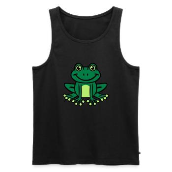 Frog - Men's Premium Organic Tank Top - black - Front - Michal (187cm)